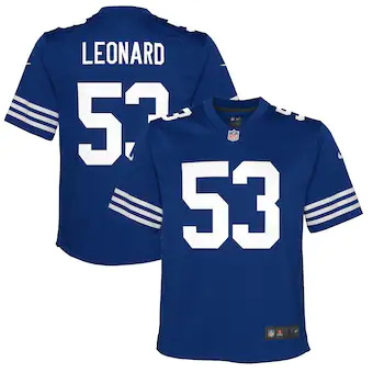 youth nike shaquille leonard royal indianapolis colts alter